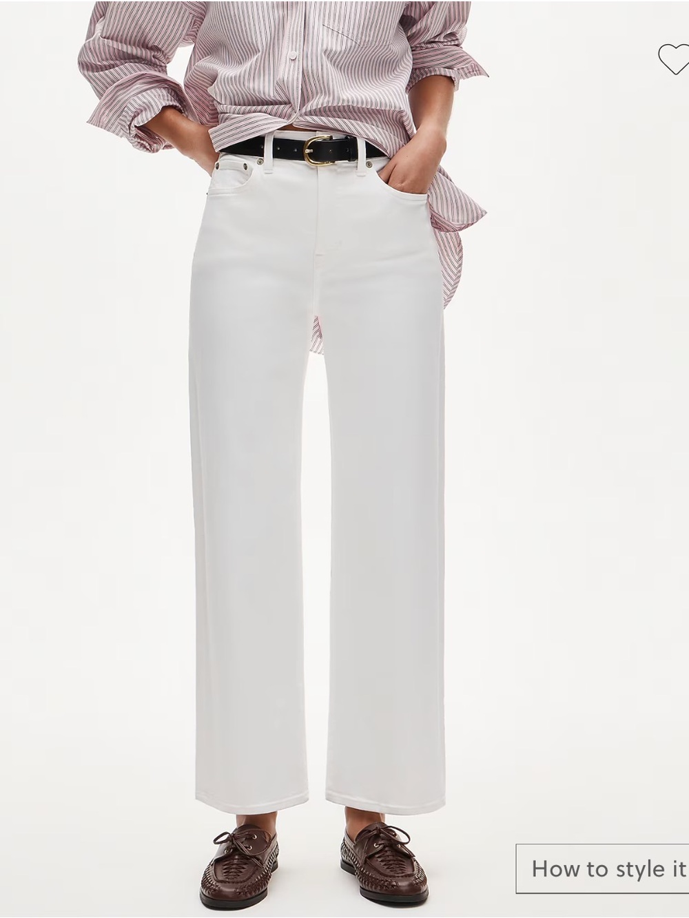 J. Crew TALL Slim Wide Leg White Jeans Size 29T High Rise Super Stretch NWT $148 - Picture 4 of 7